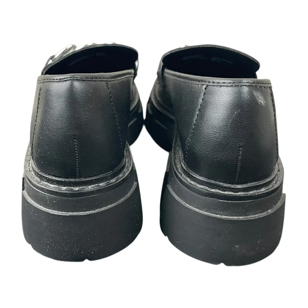 No Boundaries Lug Loafers‎ Womens  7 Chunky Platform Y2K Goth Grunge Chain Shoes